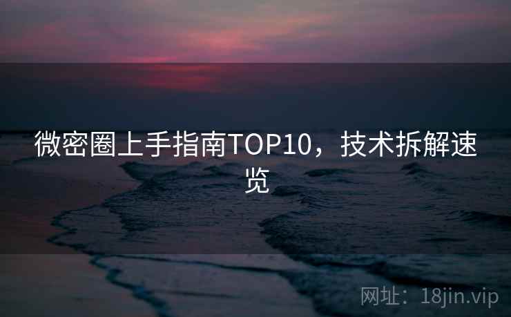 微密圈上手指南TOP10，技术拆解速览